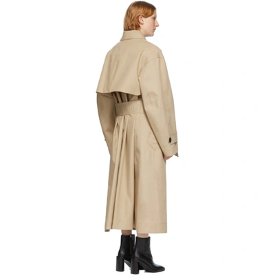 Shop Ami Alexandre Mattiussi Beige Mac Trench Coat In 263 Argile