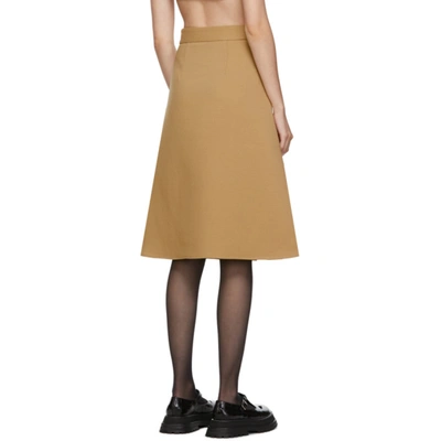 Shop Shushu-tong Tan Single Pleat Skirt In Ca100 Camel