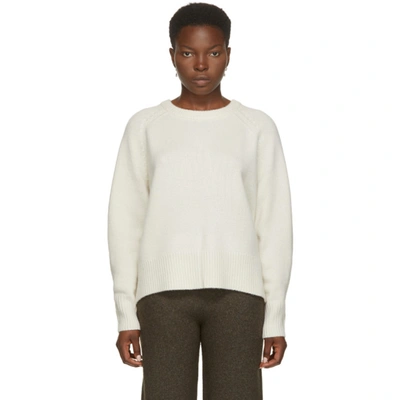 Shop Arch4 White Cashmere Bredin Crewneck Sweater In Ivory