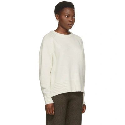 Shop Arch4 White Cashmere Bredin Crewneck Sweater In Ivory