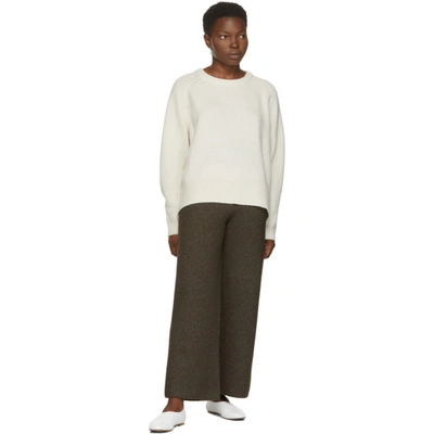 Shop Arch4 White Cashmere Bredin Crewneck Sweater In Ivory