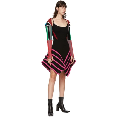 Shop Paolina Russo Ssense Exclusive Multicolor Knitted Ski Bolero In Red/blk/gre