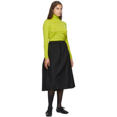 Shop Nina Ricci Green Wool Logo Turtleneck In U5089 Lime