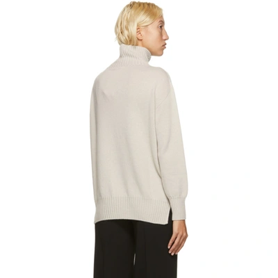 Shop Max Mara Beige Cashmere Gnomi Turtleneck In 002 Ecru