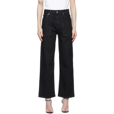 Shop Helmut Lang Black Straight Factory Jeans In Yy8 Acc Black Stone