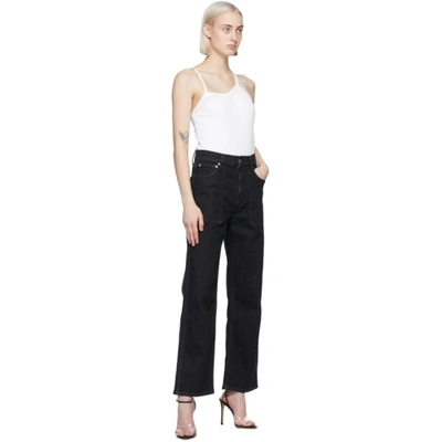 Shop Helmut Lang Black Straight Factory Jeans In Yy8 Acc Black Stone