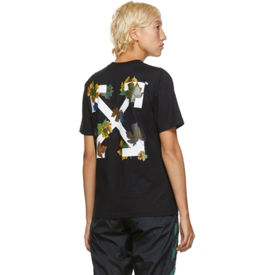 Shop Off-white Black Leaves Arrow T-shirt In Black/white