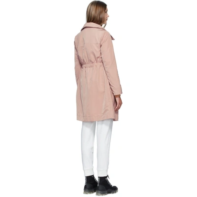 Shop Moncler Pink Malachite Coat In 510 Blush'