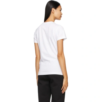 Shop Moncler White Logo Type T-shirt In 001 White