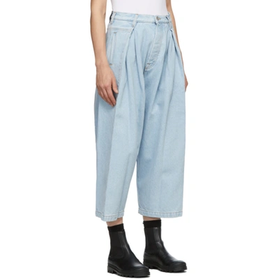 Shop Loewe Blue Oversized Jeans In 5140 Ltblu