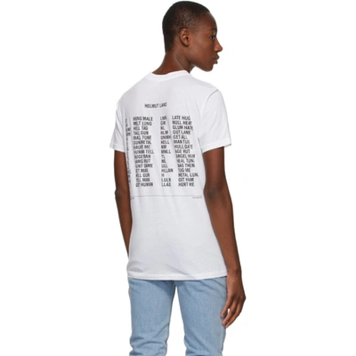 Shop Helmut Lang Ssense Exclusive White 'human Tell' T-shirt In White/black