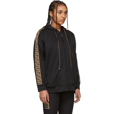 Shop Fendi Black 'forever ' Hoodie In F0gme Black