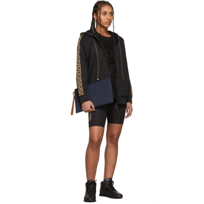 Shop Fendi Black 'forever ' Hoodie In F0gme Black