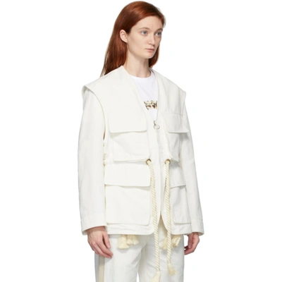 Shop Stella Mccartney Off-white Ania Jacket In 9200 Cream