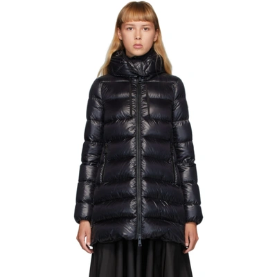 Moncler Suyen Hooded Quilted Glossed-shell Down Jacket In Black | ModeSens