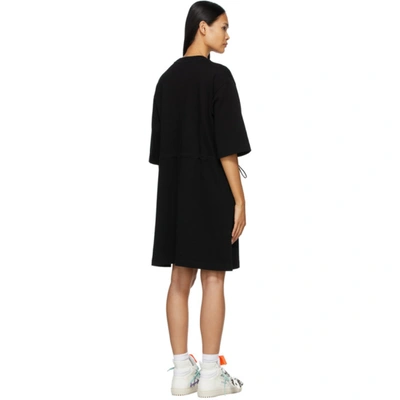 Shop Off-white Black Logo Coulisse Dress