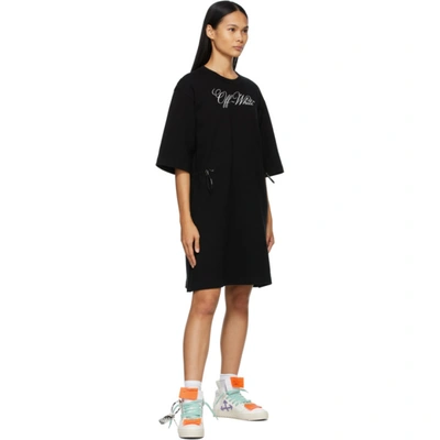 Shop Off-white Black Logo Coulisse Dress