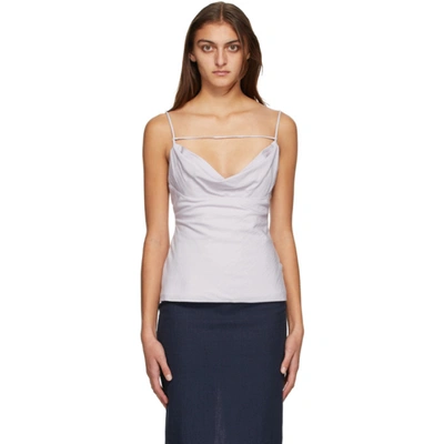 Shop Jacquemus Purple 'le Haut Adour' Tank Top In Lilac Grey