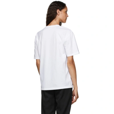 Shop Alexander Mcqueen White Iris Skull T-shirt In 0900 White