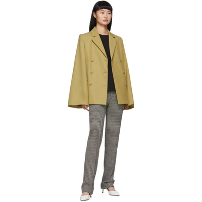 Shop Totême Yellow Matera Cinch Blazer In 820 Oat