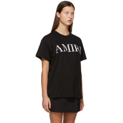 Shop Amiri Black Bandana Logo T-shirt