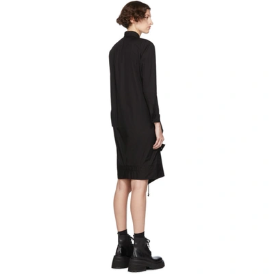 Shop Regulation Yohji Yamamoto Black R-up/down Shirt Dress In 2 Black