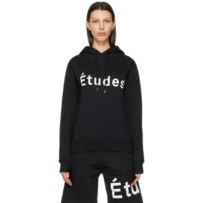 Shop Etudes Studio Black Klein Logo Hoodie