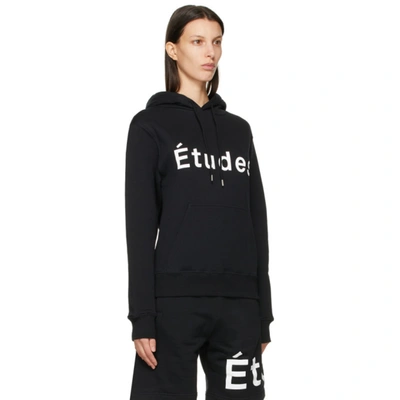 Shop Etudes Studio Black Klein Logo Hoodie