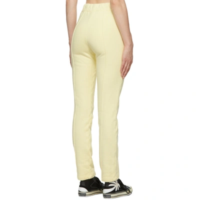 Shop Palm Angels Yellow Pxp Lounge Pants In Yellow/blk