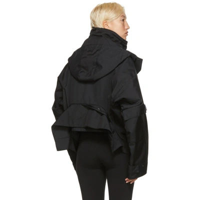 Shop Balenciaga Black Upside Down Parka In 1000 Black