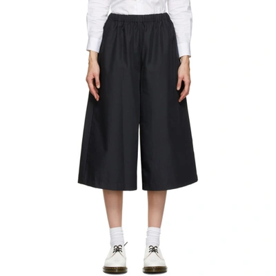 Shop Comme Des Garçons Comme Des Garçons Comme Des Garcons Comme Des Garcons Navy Gabardine Pull-on Trousers In 2 Navy