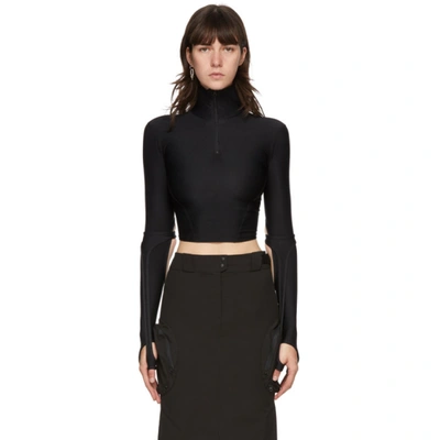 Shop Hyein Seo Black Half-zip Turtleneck