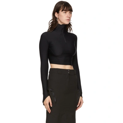 Shop Hyein Seo Black Half-zip Turtleneck