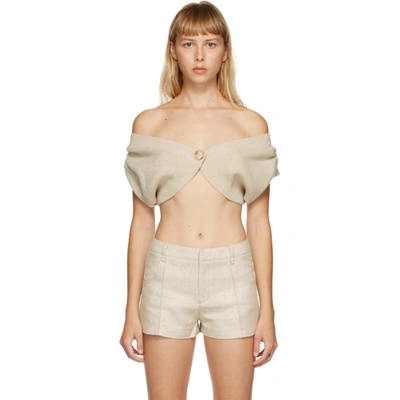 Shop Jacquemus Beige 'le Cardigan Valerie' Cardigan