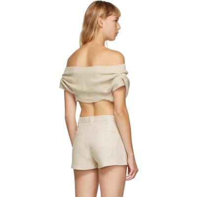 Shop Jacquemus Beige 'le Cardigan Valerie' Cardigan