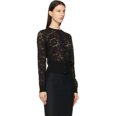 Shop Dolce & Gabbana Black Lace Cardigan In N0000 Black