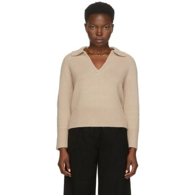 Shop Arch4 Beige Cashmere Clifton Gate Polo In Fawn