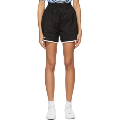 Shop Fendi Black Eco Popeline Shorts In F0gme Black