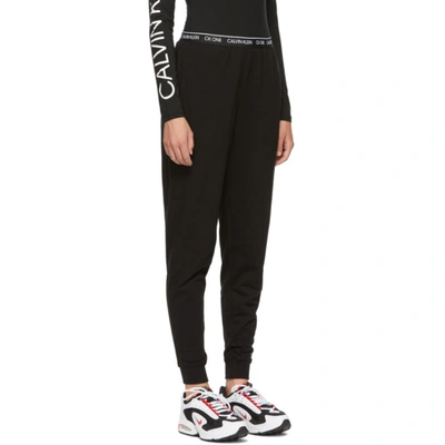 Shop Calvin Klein Underwear Black 'ck One' Jogger Lounge Pants In 001 Black