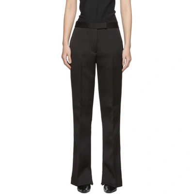 Shop 3.1 Phillip Lim Black Satin Structured Trousers In Ba001 Black