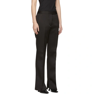 Shop 3.1 Phillip Lim Black Satin Structured Trousers In Ba001 Black