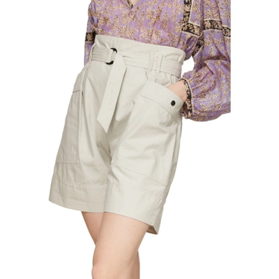 Shop Isabel Marant Étoile Beige Zayna Shorts In 90 Beige