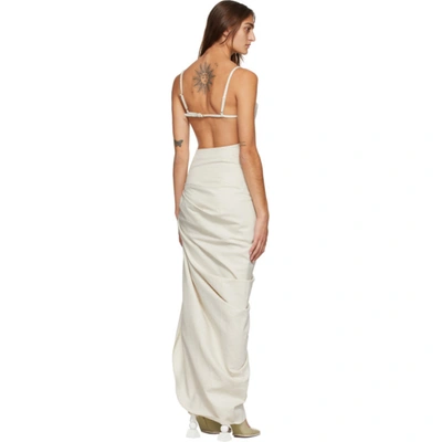 Shop Jacquemus Beige 'la Robe Saudade Longue' Dress In Natural