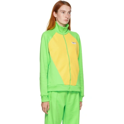Shop Adidas Lotta Volkova Yellow & Green Podium Track Jacket In Sharp Yello