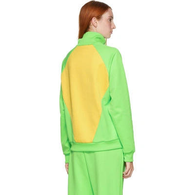 Shop Adidas Lotta Volkova Yellow & Green Podium Track Jacket In Sharp Yello