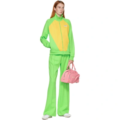 Shop Adidas Lotta Volkova Yellow & Green Podium Track Jacket In Sharp Yello