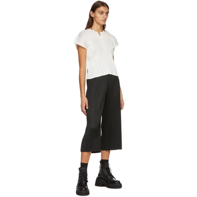Shop Issey Miyake Black Cropped Trousers In 15 Black