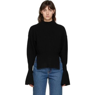 Shop Alexander Wang Black Engineered Rib Sweater In 001 Black