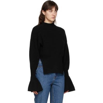Shop Alexander Wang Black Engineered Rib Sweater In 001 Black