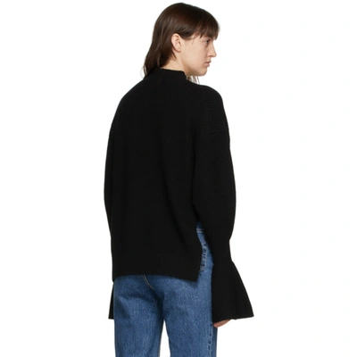 Shop Alexander Wang Black Engineered Rib Sweater In 001 Black